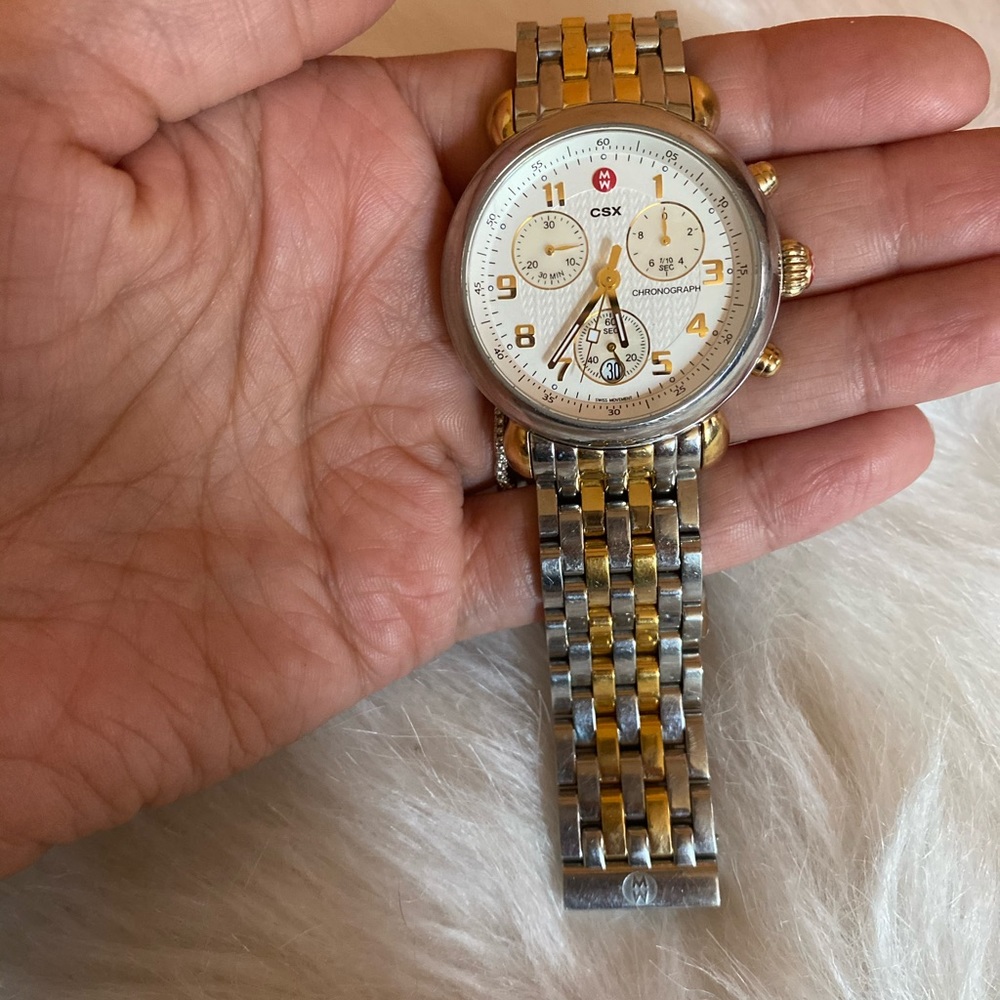 Authentic Michele Two Toned Watch